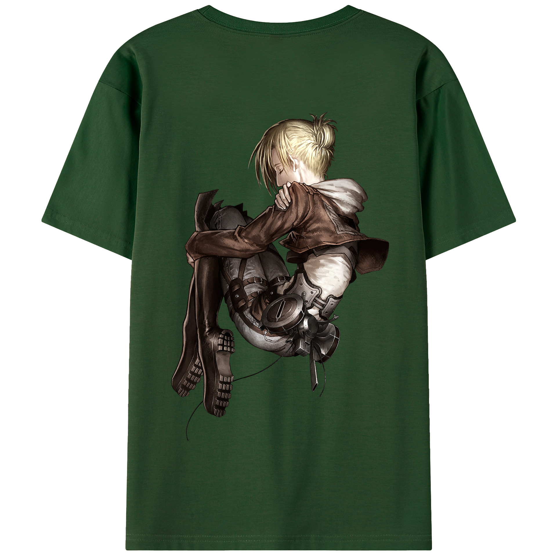 （画像用） 進撃の巨人 アニ・レオンハート Attack on Titan Annie Leonhart 綿100％半袖Tシャツ（背面プリント）